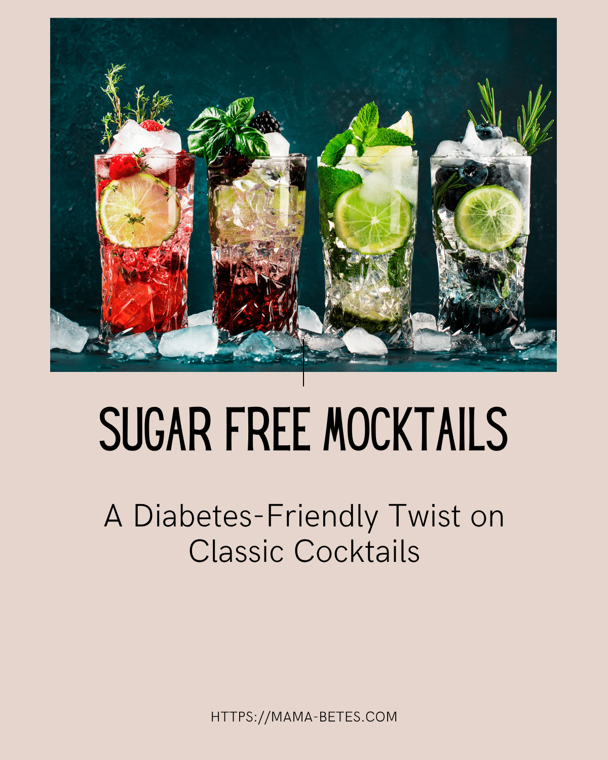 Featured image for sugar free mocktails blog post