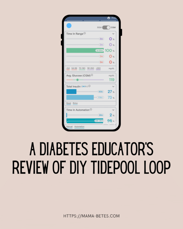 Featured image for a diabetes eductor's reiew of DIY Tidepool Loop