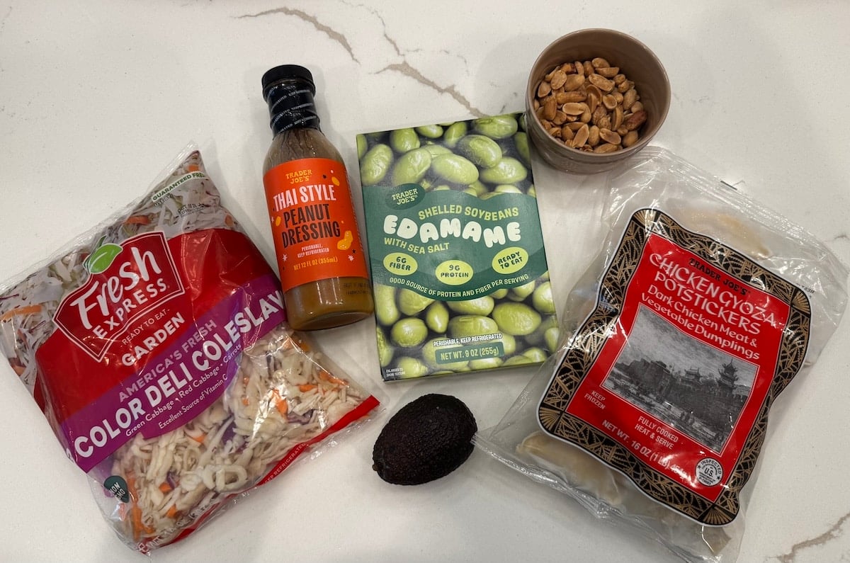 Featured image of ingredients for Chicken Gyoza Salad